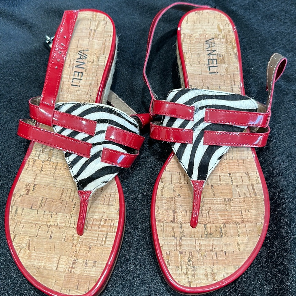 Vaneli Zebra Sandals